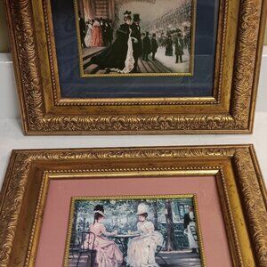2 Vintage Gallery Graphics Prints Beautifully Framed & Matted 15x13